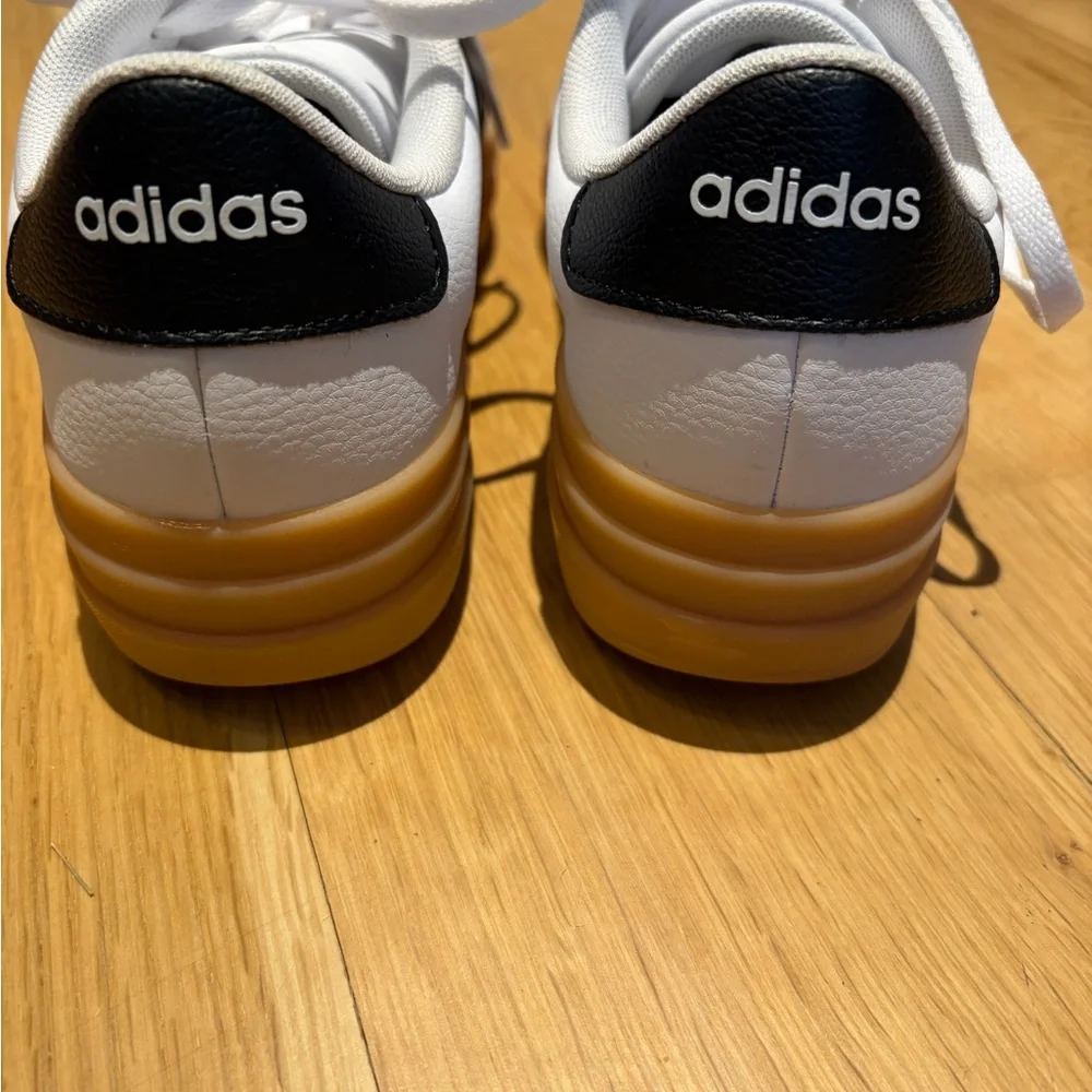 Adidas VL Court Bold White Black Sneakers- Size 5 - Picture 5 of 7